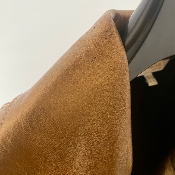 Massimo Dutti GOLD leather jacket / Small - Picture 4 of 6